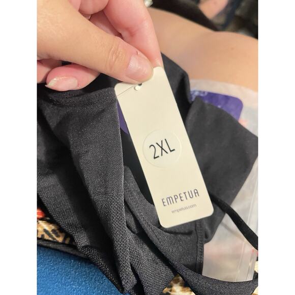 Empetua Open Bust Boyshort Bodysuit XXL Plus Black Tummy Control Compression NWT - Picture 7 of 8